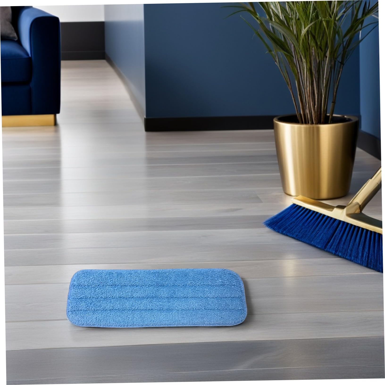 10 Piezas Almohadillas de Microfibra para Mopa Lavables Reutilizables Recambios para Trapeadores de Limpieza Húmedo Compatibles con de Baldosa y Laminados