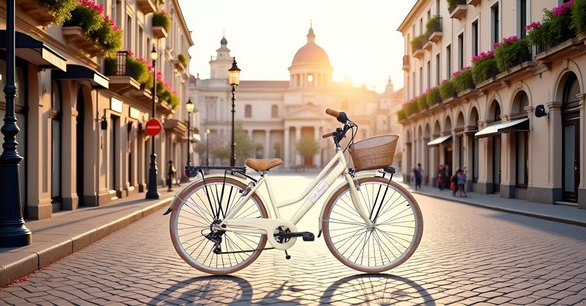 Cicli Tessari - bicicletta da donna bici da città city bike da passeggio 28'' con cambio vintage retro' cesto anteriore