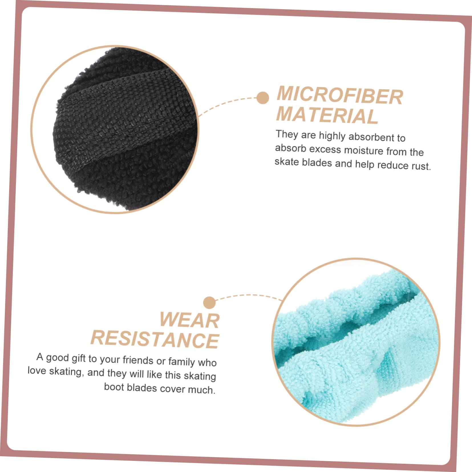 Toyvian Coperture per Ghiaccio Coperture per Lame Microfibra Protezione per Pattinaggio E Hockey Facili Trasportare E Utilizzabili su Tipi