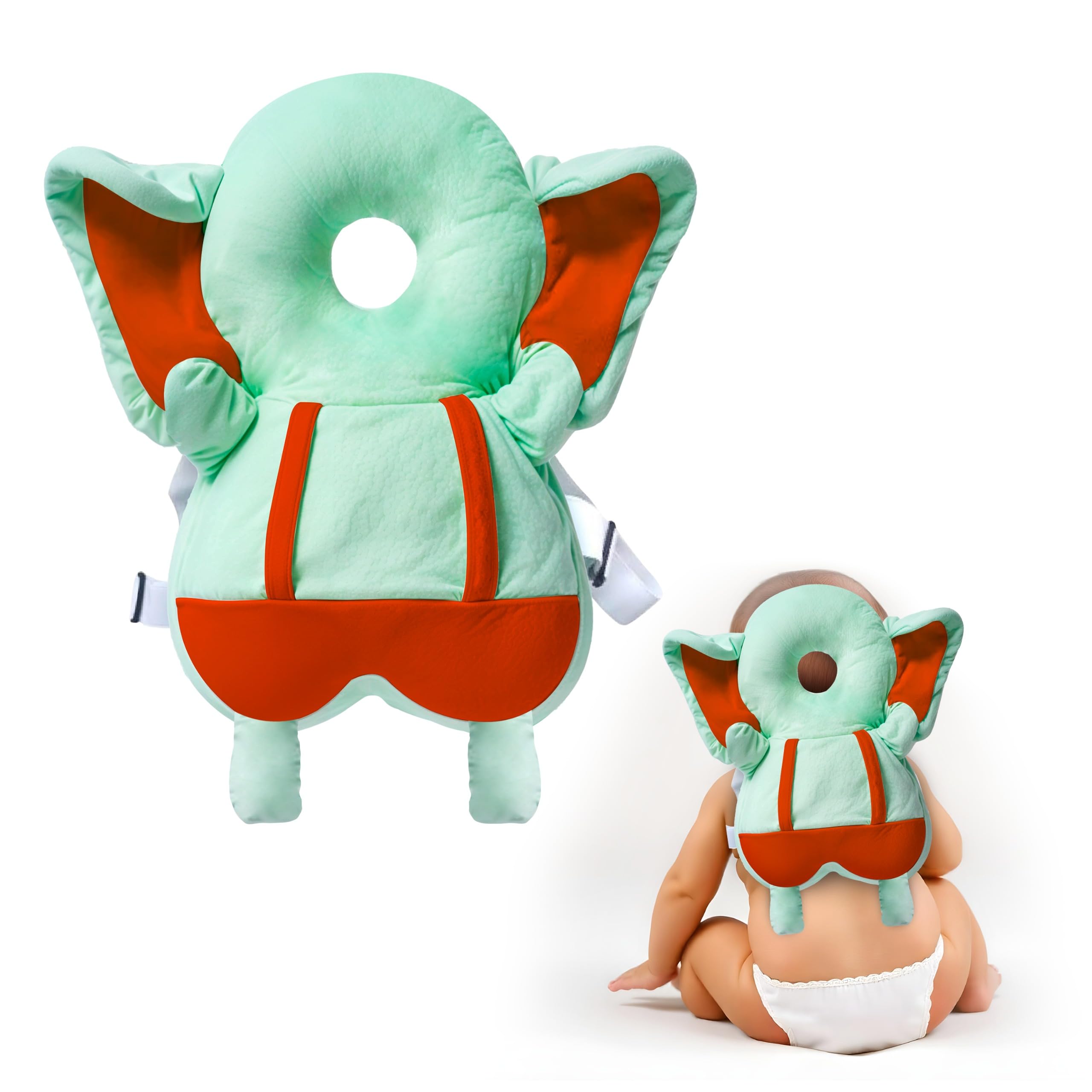 Sherni Baby Head Protector, Toddlers Head Safety Pad Cushion, Adjustable Toddlers Head Safety Pad Cushion Backpack, Baby Back Protection for Crawling & Walking (Orange) (B0DG33XTS3) Amazon Price History, Amazon Price Tracker