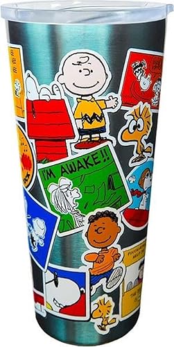 Spoontiques - Taza de viaje de acero inoxidable - Tazas de viaje aisladas - Taza de bebida de acero inoxidable con tapa de viaje y bloqueo