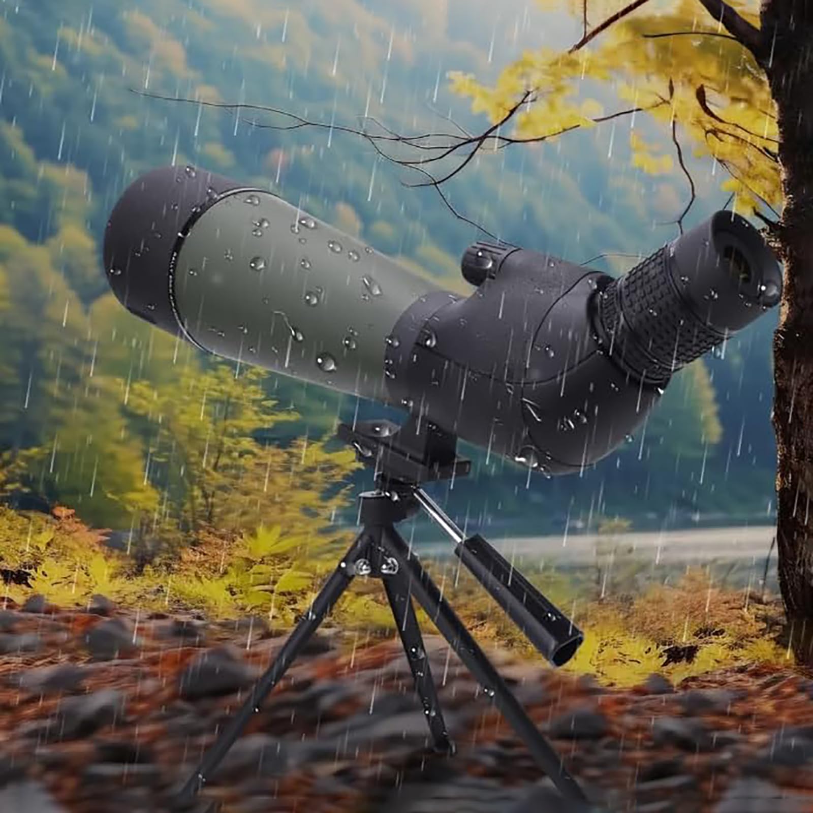 Bosco C9 Fernglas HD-7 Spektiv 25-75x80 mm Zoomobjektiv für Jagd Vogelbeobachtung mit Stativ Tragetasche Smartphone-Adapter