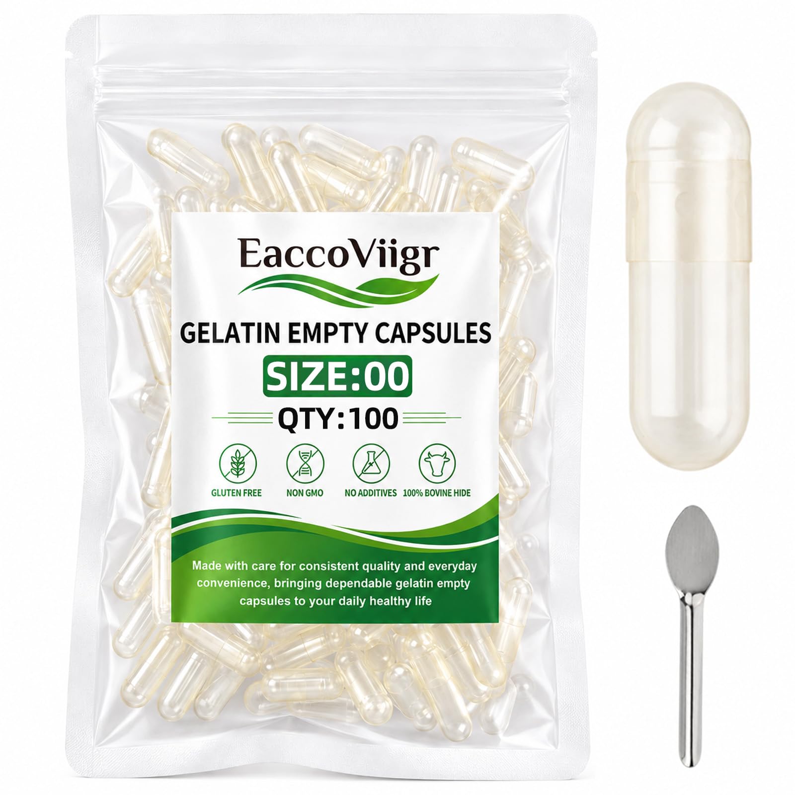 Size 0 Gelatin Empty Capsules, 100 Count Gel Fillable Empty Pill Capsules — Amazon image 10