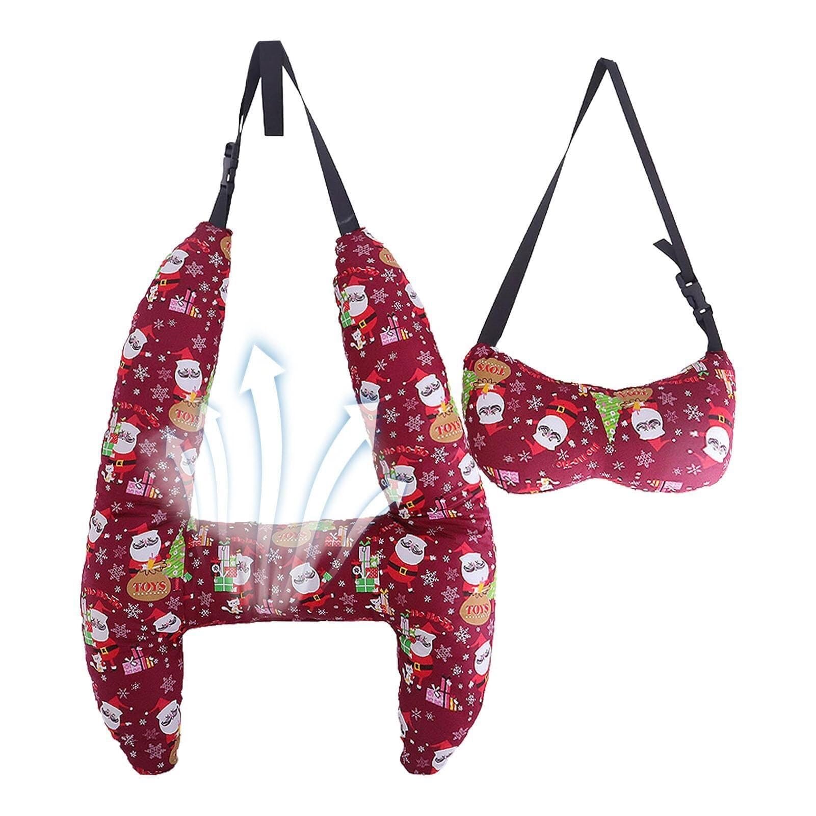 Cuscino da viaggio for auto, cuscino for sedile posteriore in stile H con personaggio dei cartoni animati, comodo poggiatesta for adulti e bambini in movimento(C)