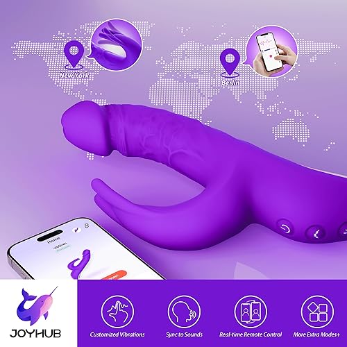 Miniatura 3 de Vibrador de empuje sexual para mujer, vibrador de punto 5 en 0.04 oz con máquina de vibración, 5 x 5 vibradores de empuje y aleteo de doble extremo
