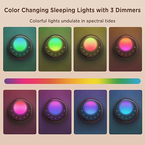 Miniatura 4 de Peakeep Máquina de sonido portátil de ruido blanco, luz para dormir para adultos y bebés, altavoz claro y fuerte, audio continuo de 25 horas,