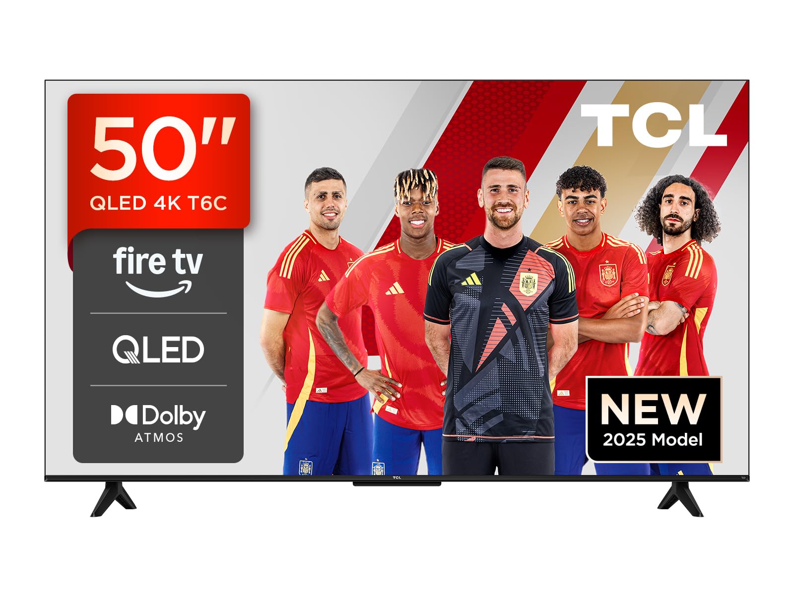 TCL 50T6C 50” QLED 4K HDR TV, Fire TV (Smart TV with Dolby Vision & Atmos, HDR10+, Press & Ask Alexa)