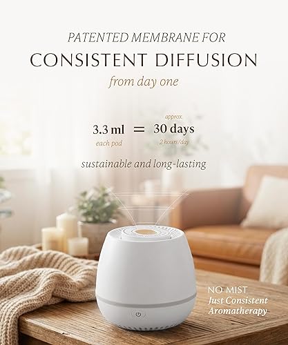 Miniatura 3 de Difusor de aceite esencial sin agua para dormir, kit de inicio de aroma de 30 días, máquina de fragancia inalámbrica, funciona con pilas y