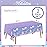 Gatherfun Mermaid Party Supplies Set: 2-Pack Rectangular Plastic Tablecloths, 54 x 108 Inches, Purple (Gradient) Mermaid Pattern, Kids & Girls 1st Birthday Decorations