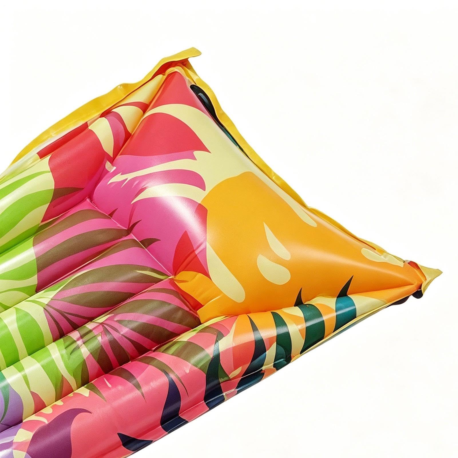 Pływający leżak basenowy 177 x 62 cm Duży Antywywrotny Dmuchany Materac | Dmuchany ponton basenowy Na Jezioro, Plażę, Rzekę, Morze, Park Wodny, Wakacje, Imprezę Oraz Opalanie.