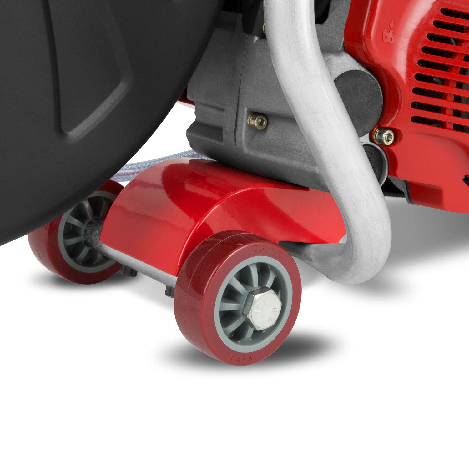 EBERTH Benzynowa szlifierka tnąca Motorflex do cięcia na mokro i na sucho, tarcza tnąca 350 mm, silnik dwusuwowy o mocy 3 kW, pojemność skokowa 64,6 cm³, 9500 obr./min, rozrusznik linowy