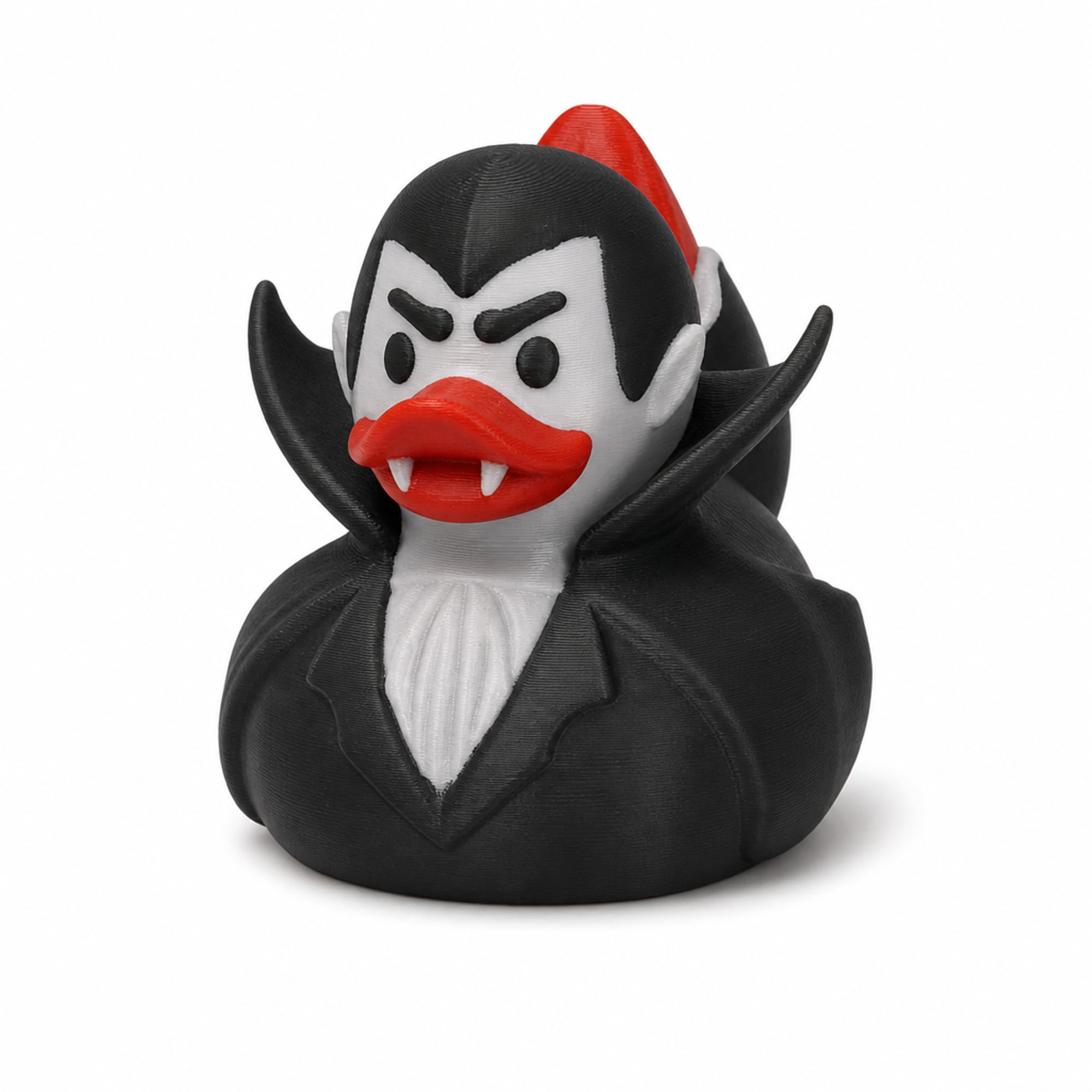 splash n color Halloween Vampire Duck Collectible Compatible with Jeep Ducking – Spooky Dashboard Decor | Cruise Duck Hiding Favorite | Gothic Desk Display Figure for Horror Fans