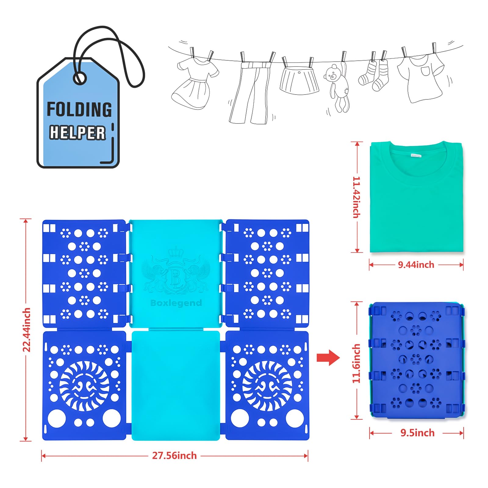 Amazon.com: BoxLegend Version 3 Shirt Folding Board t Shirts