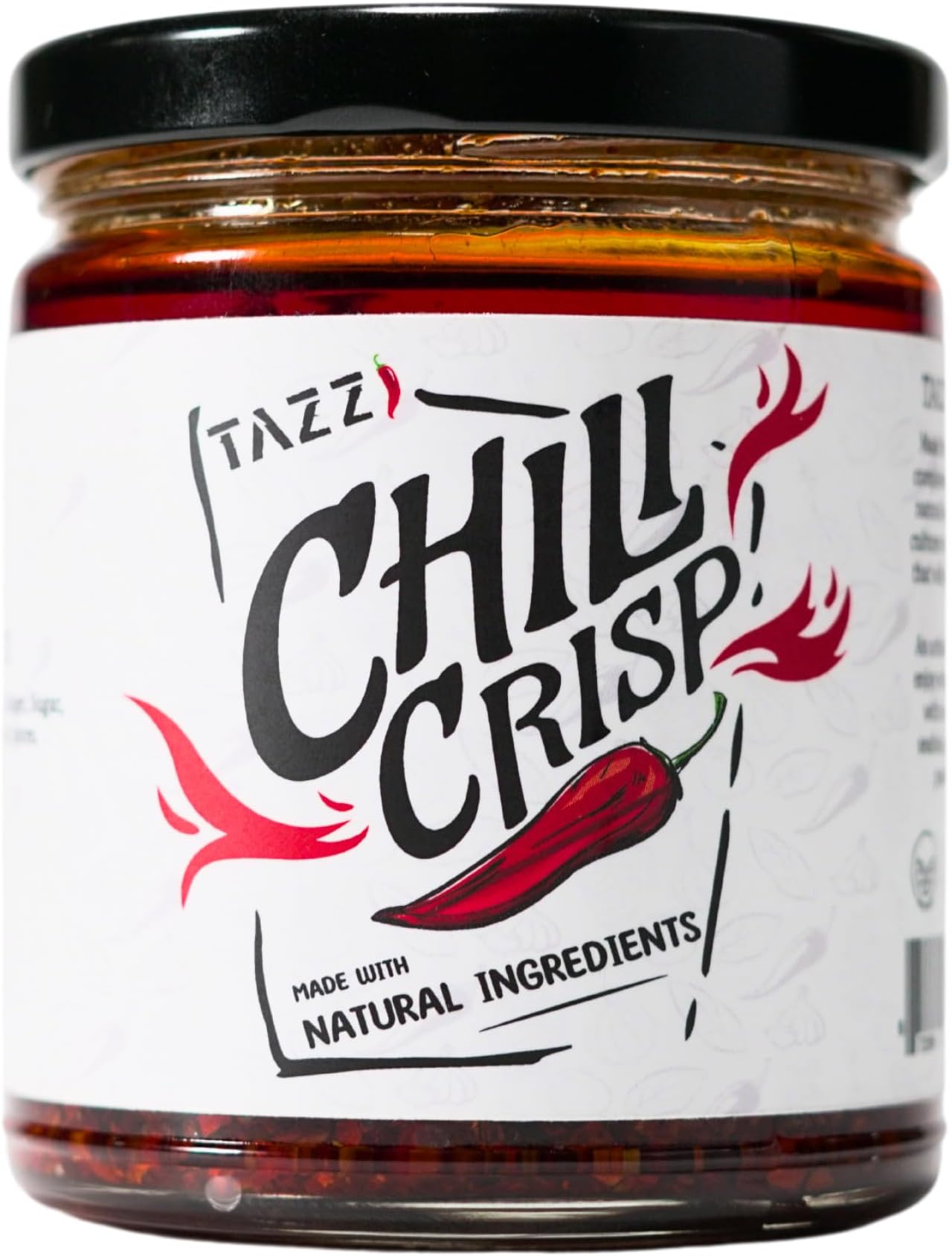 TAZZI Chili Crisp - Flavorful, Gourmet Chili Oil Hot Sauce. All Natural Chili Oil - Spicy, Vegan, Crunchy, Savory Indulgence