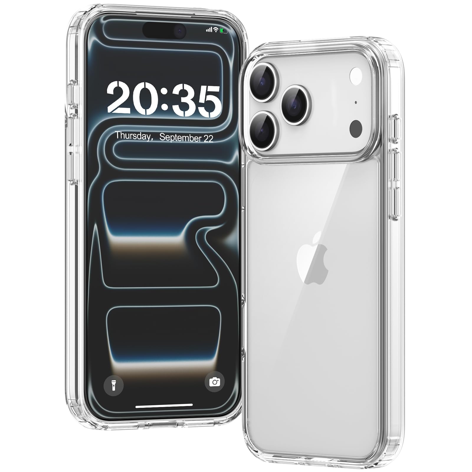 Voyahülle Hülle für iPhone 17 Pro Hülle, Anti-Vergilbung Transparent Handyhülle 