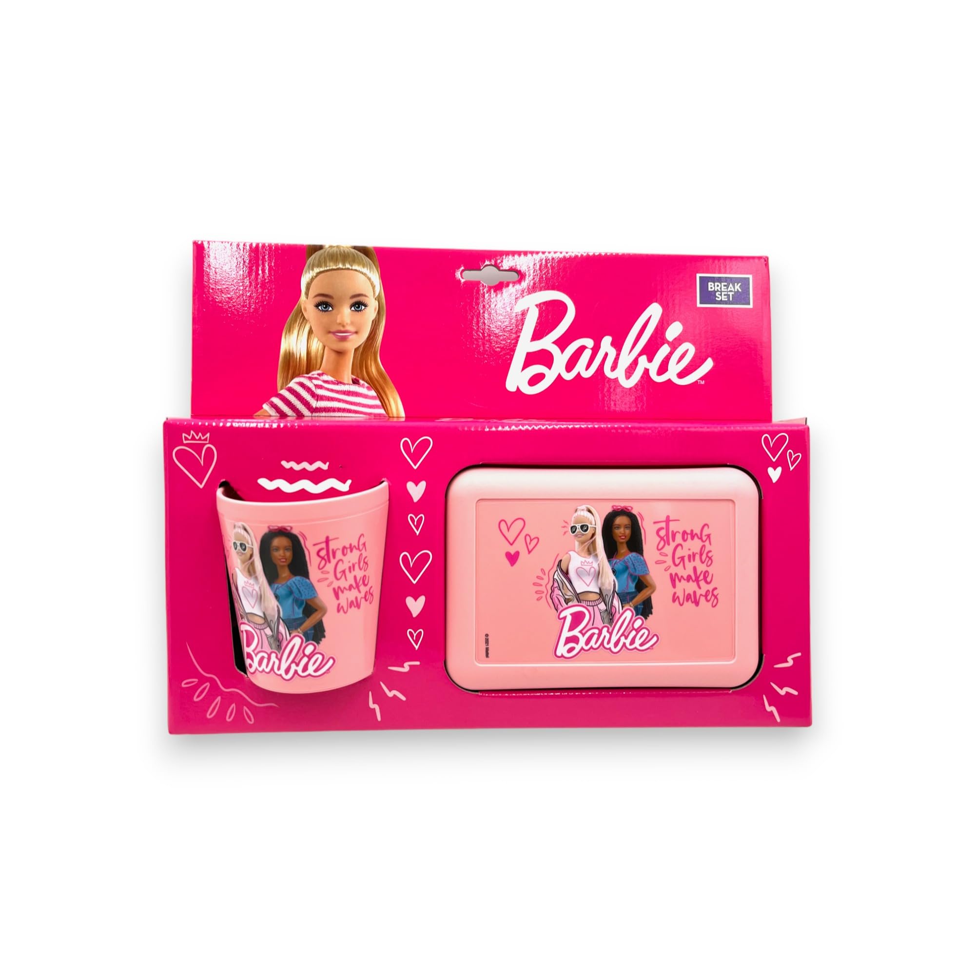 Set portamerenda e tazza, set per bambini compatibile con barbie fan