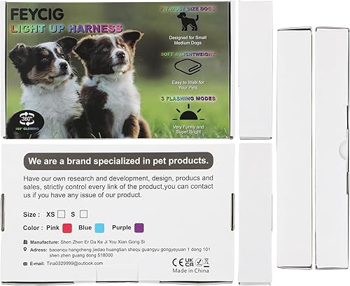 Miniatura 9 de Arnés para perro con luz, malla sin tirones, arnés para perros pequeños y medianos