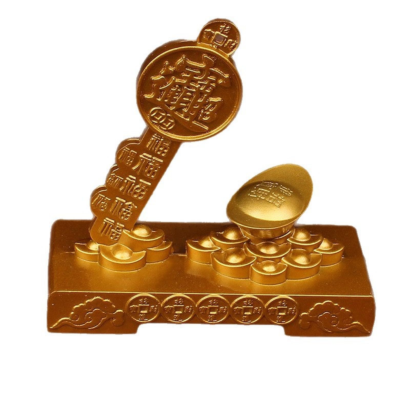 NBKLSWSUI Handmade Brass Keychain Ornament Sculpture For Men's Office Desk&man Cave Vintage Decor Unique Feng Shui