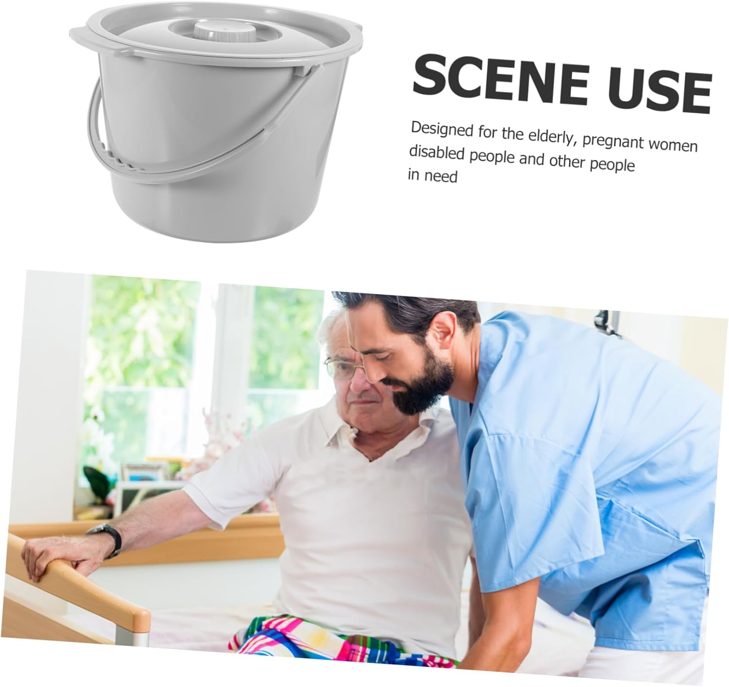 Portable Toilet for Adults with Lid Capacity Chamber Pot Lightweight and Compact Design for Indoor Use Convenient Spittoon for Travel Camping and Home