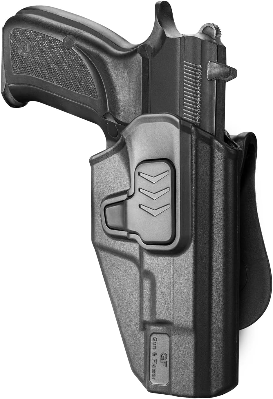 CZ 75 B Holster, OWB Paddle Holster Fit CZ 75 B Only, Not for Other CZ Series. Outside Waistband Carry Holster,Index Finger Release System/360 Degrees Adjustable, Right Hand