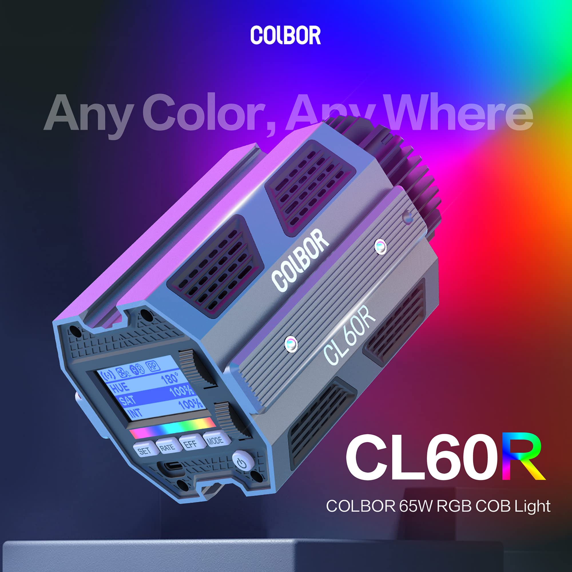COLBOR CL60R 65 W RGB LED lampa wideo 2700-5600 K CRI97+