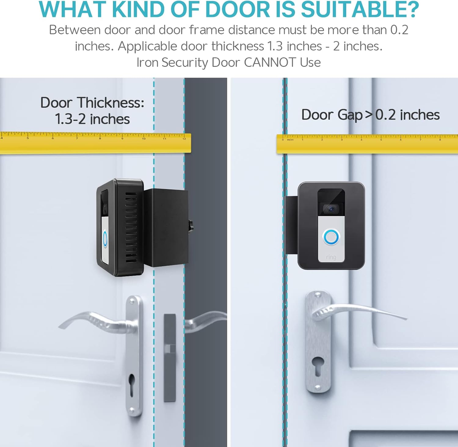 Buy AntiTheft Video Doorbell Door Mount, for Ring Doorbell Mount for