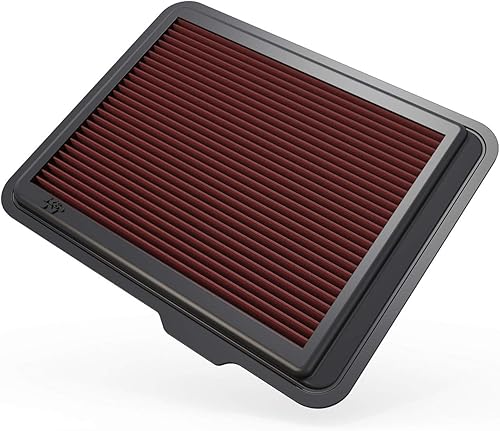 K&N Filtro de aire de motor de por vida original de alto flujo Aumento de potencia Premium, Lavable Compatible con ChevroletGMCHummer 2008-2013