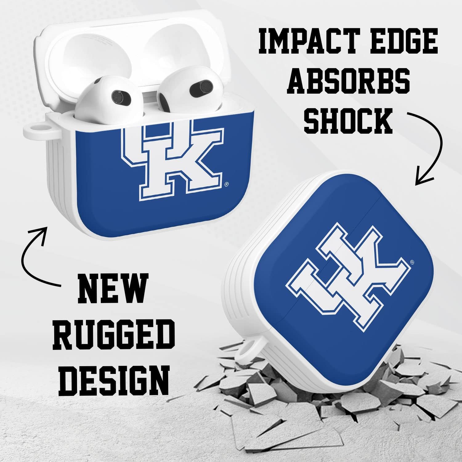 Affinity Bands Kentucky Wildcats HDX Case Cover Compatible with Apple AirPods Gen 3 (Classic)