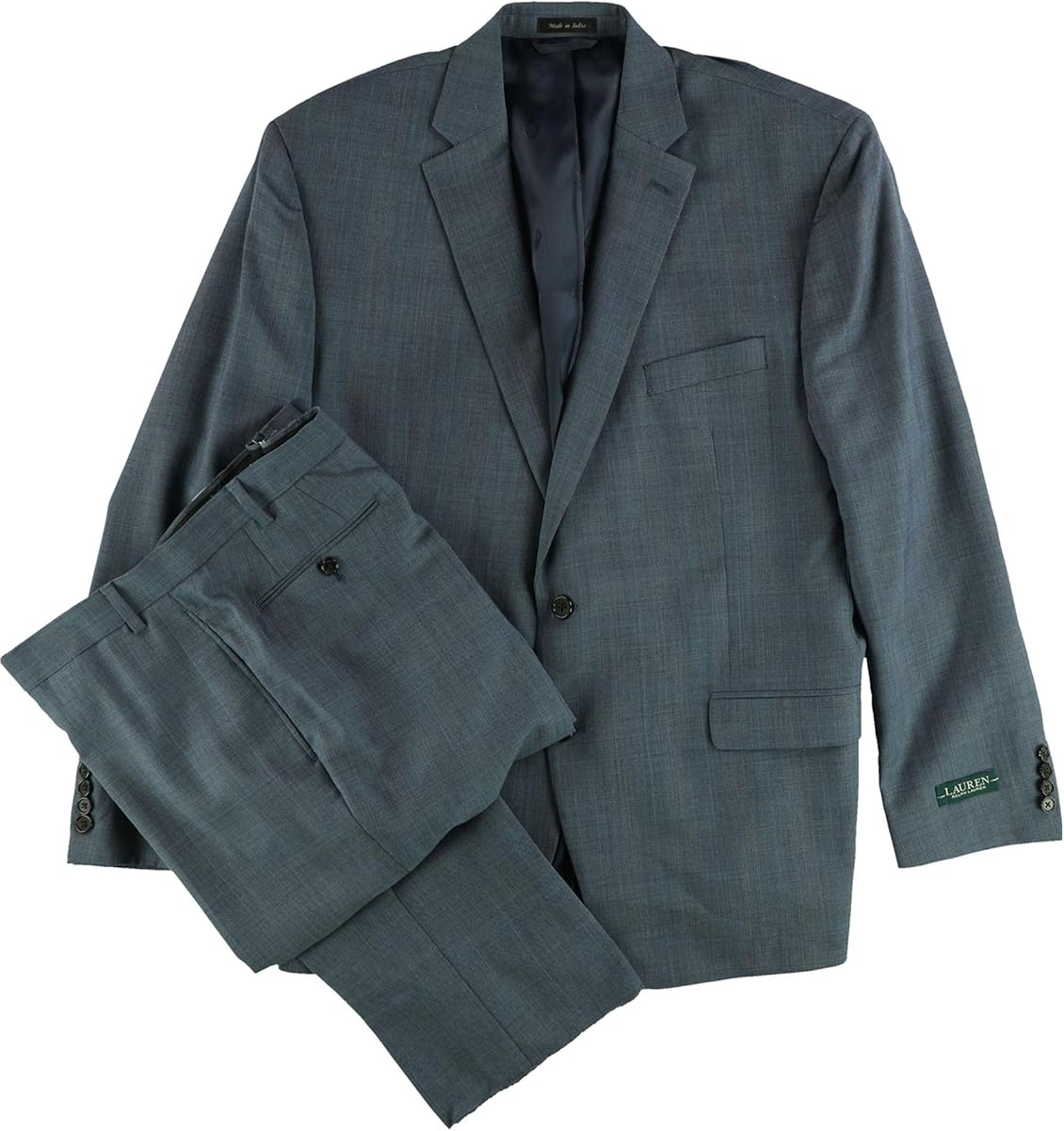 Ralph Lauren Traje formal de dos botones para hombre de 2 piezas, azul, 36 corto / 30 W x sin terminar L