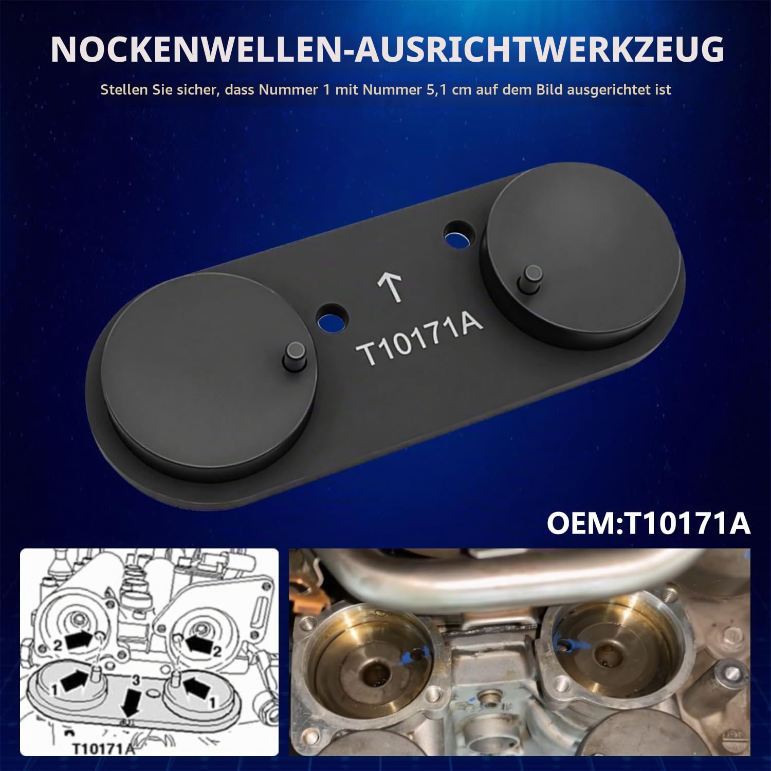 ZKTOOL 9-Teiliges Motor Nockenwellen Einstellwerkzeug für VW | Für