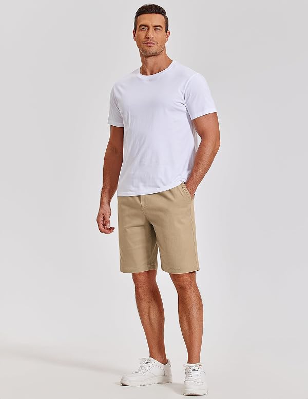 COOFANDY Mens Casual Dress Shorts Classic Fit Resort Chino Cotton Shorts by COOFANDY - Used condition - Image 3