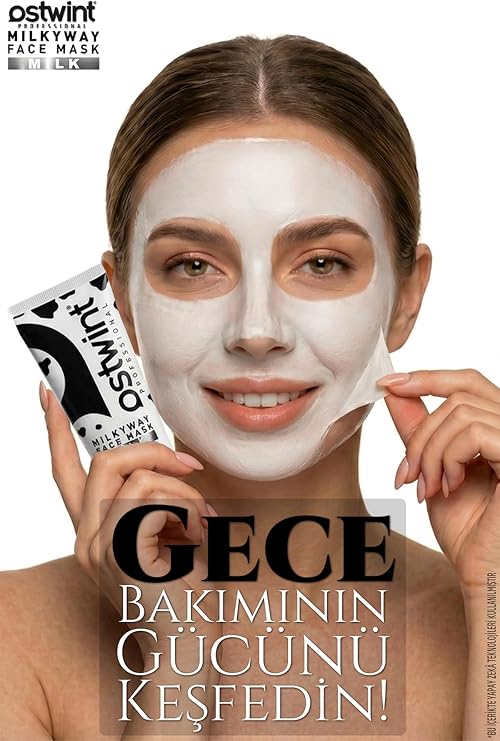 Ostwint Milkway Face Mask – Soyulan Gece Yüz Maskesi 125 ml Gece boyunca çalışan bakım, sabaha taze ve canlı bir cilt. (100, Mililitre)