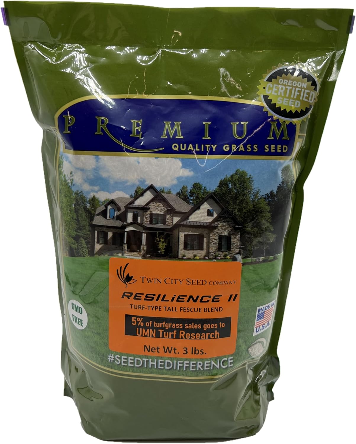 Twin City Seed Co. Resilience II, Tall Fescue Mixture, 3 lb Bag