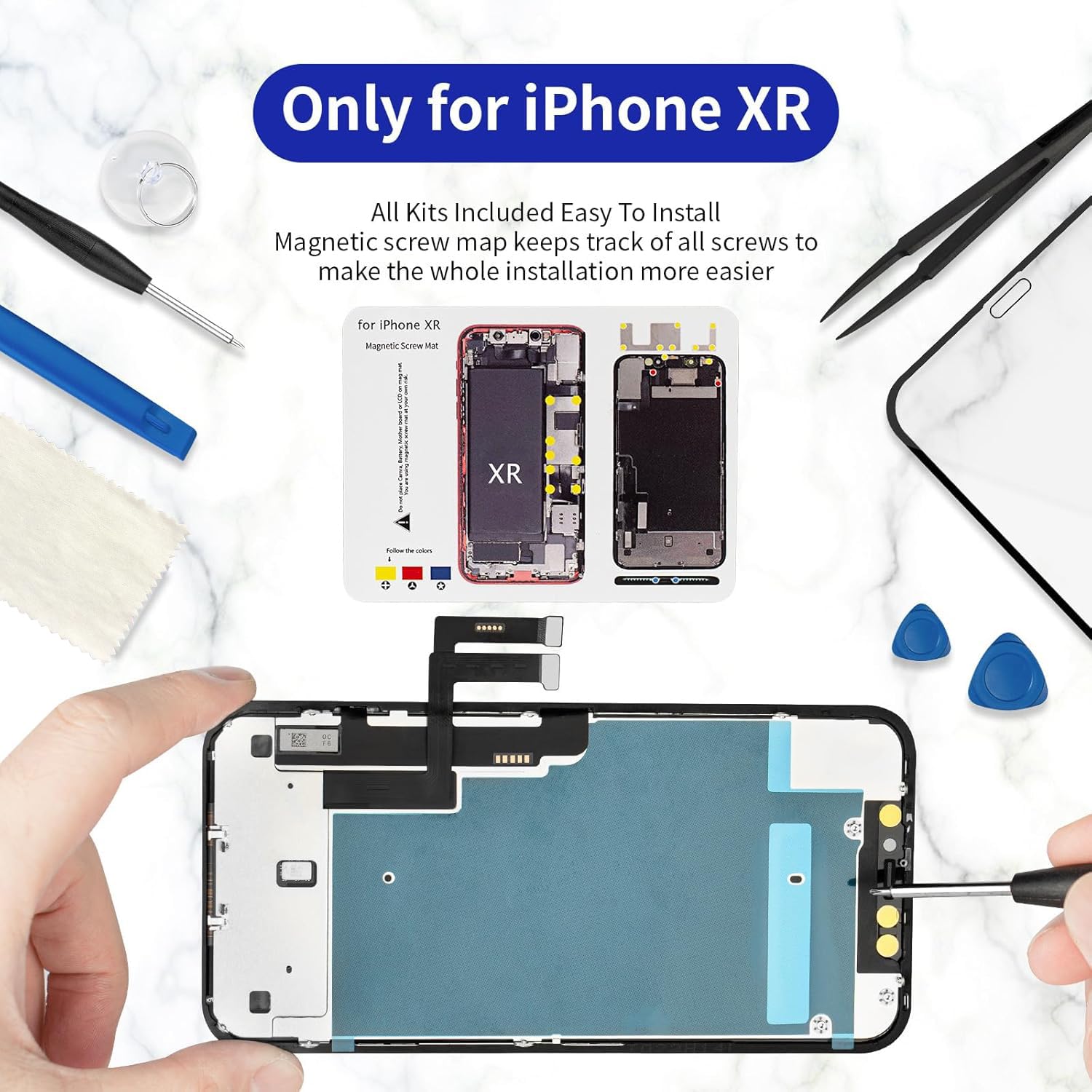 Amazon.com: for iPhone XR Screen Replacement 6.1 Inch Black, MrR