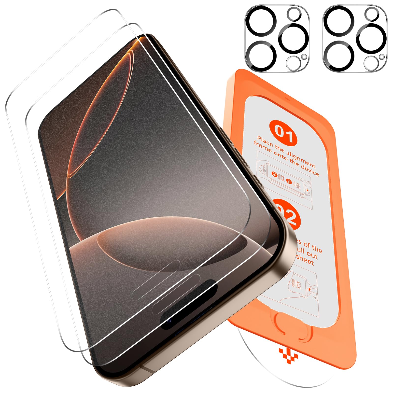 OMOTON Matte Glass for iPhone 16 Pro