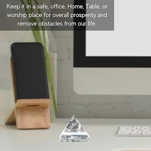 Miniatura 6 de Clear Quartz Pyramid Crystal Healing Stones - 1" Great Pyramid Figurine of Natural Stone Pyramid for Meditation, Reiki, Chakra Balancing and Crystal