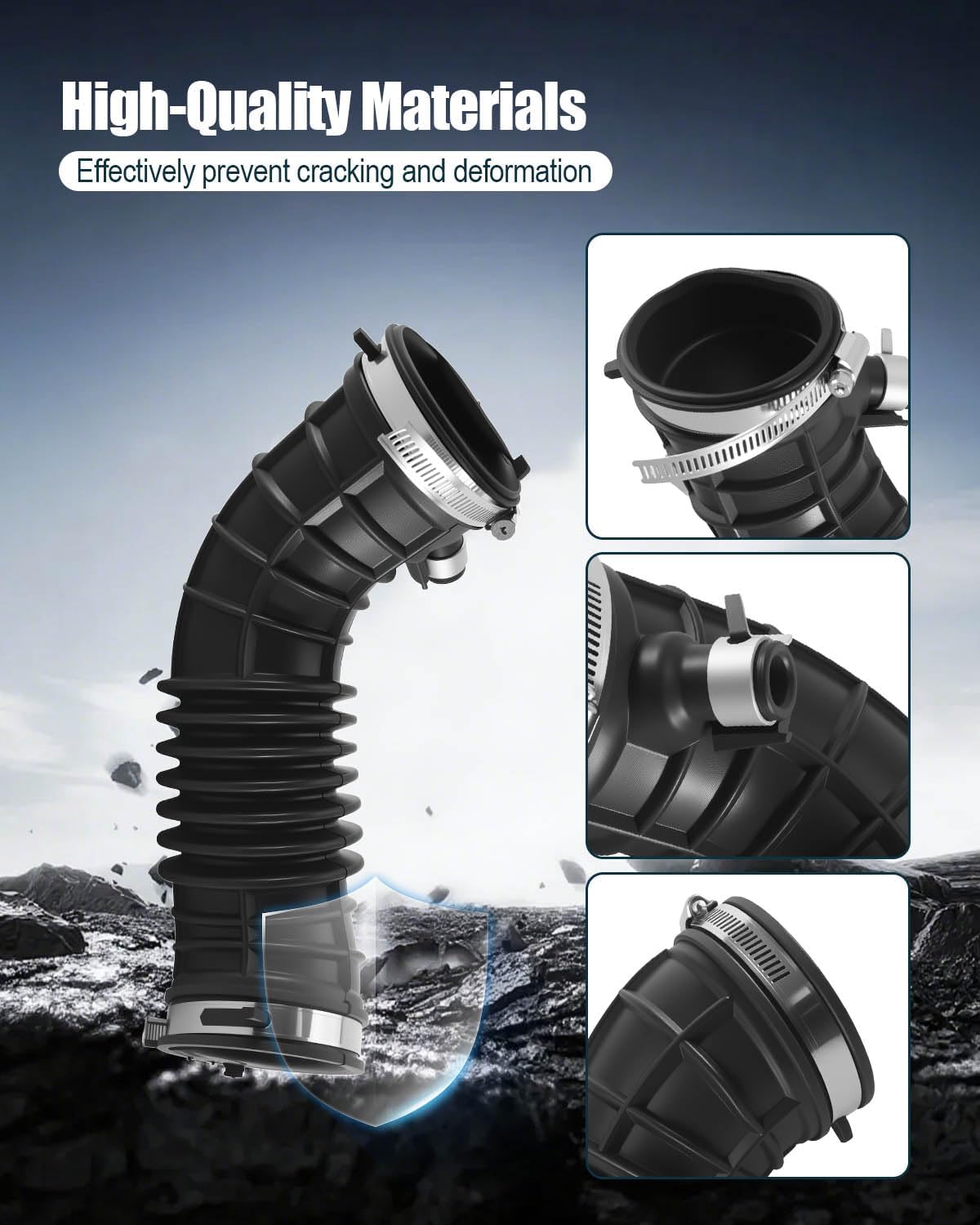 Engine Intake Hose Tube with Clamps Fit for Honda CR-V 2.4L 2017 2018 2019 Replace 172285PHA00 17228-5PH-A00