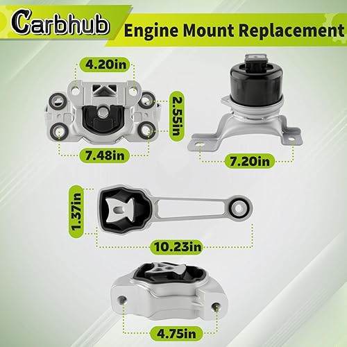 Miniatura 4 de Carbhub Soporte de puntal de par motor para Volvo S60 S80 V60 V70 XC60 XC70 para Land Rover Range Rover Evoque 2.0L Montaje de transmisión de motor
