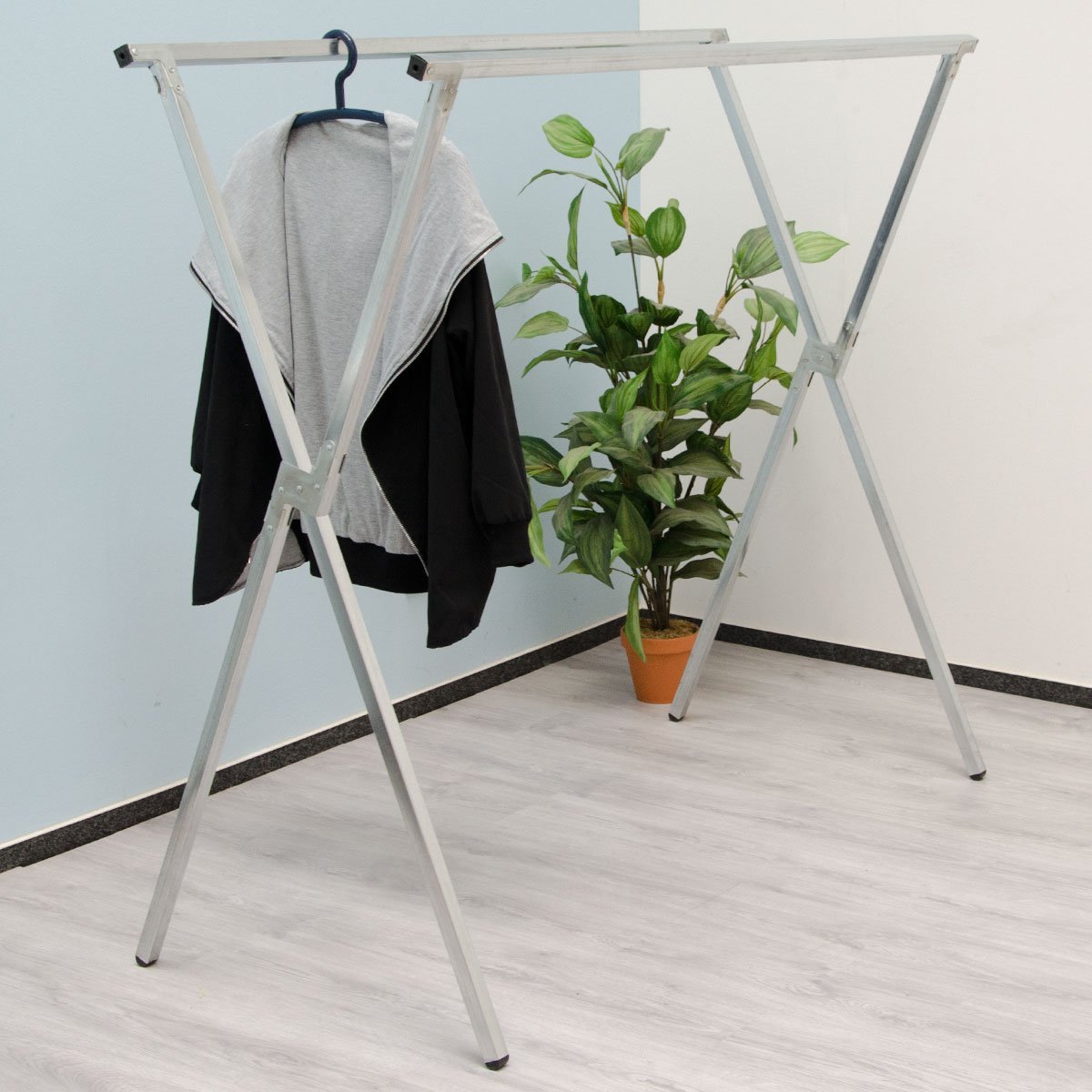 Porte-vêtements Pliable Voyage - En Acier Inoxydable, Réglable 33-72 Cm, Léger, Pour Camping, Hôtel - 8