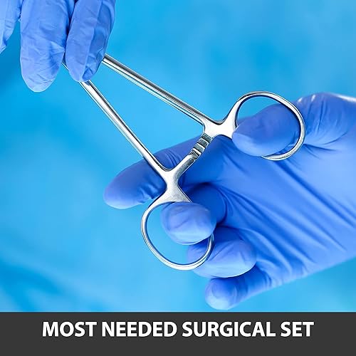 Miniatura 3 de SURGICAL ONLINE Juego de hemostatos rectos duraderos de 4 piezas, acero inoxidable de alta calidad, lavable en autoclave, puntas de precisión,