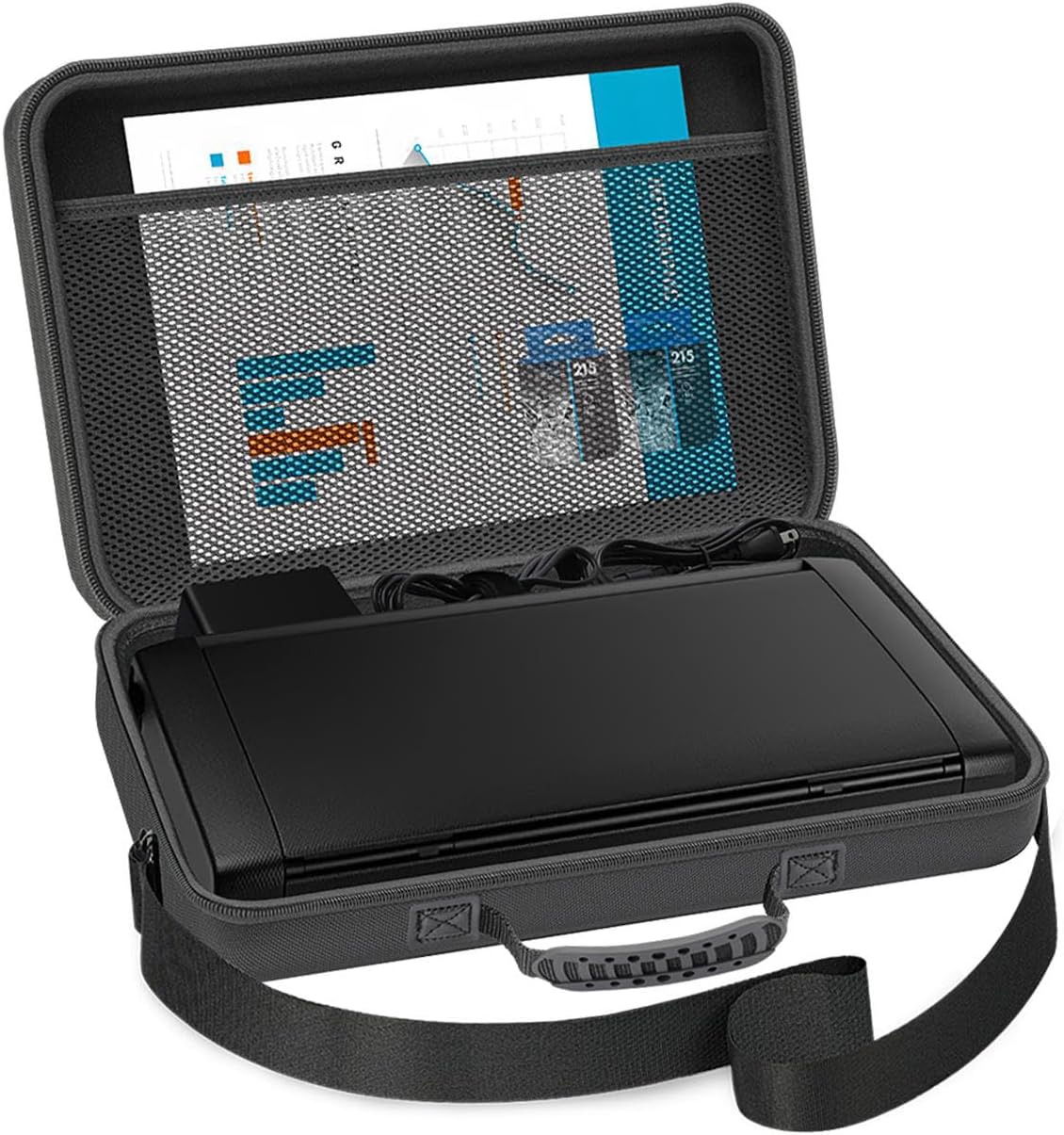 Hard Travel Case for Epson Workforce WF-110 / WF-100 Wireless Mobile Printer, Printer Storage Bag Organizer (Case Only)