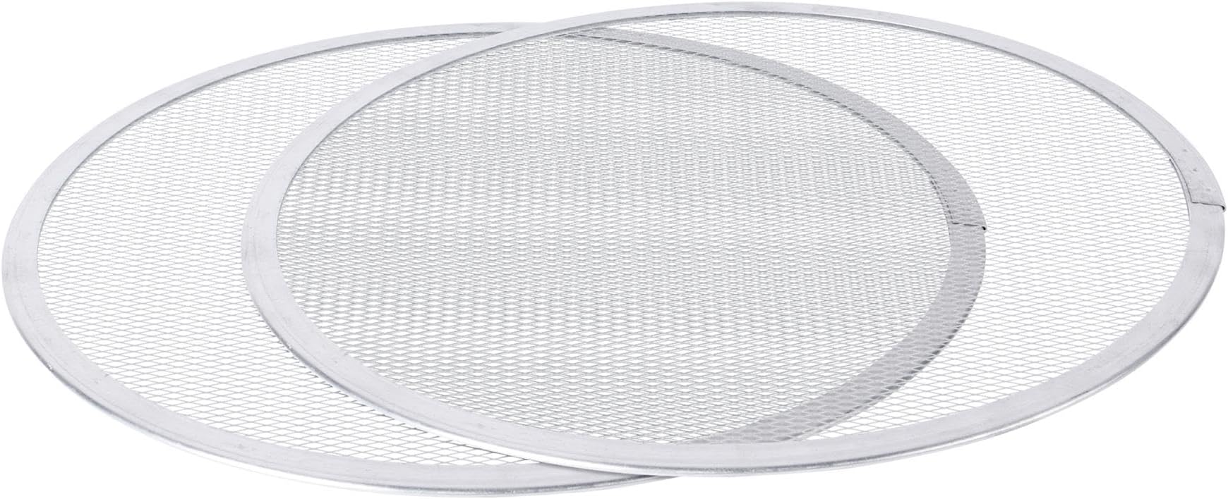 Argon Tableware 14 Inch Mesh Pizza Screens - 2 Pack - Non-Stick Metal Aluminium Pizza Trays Round Oven Cooking Baking Pan for Oven, Home, Restaurant