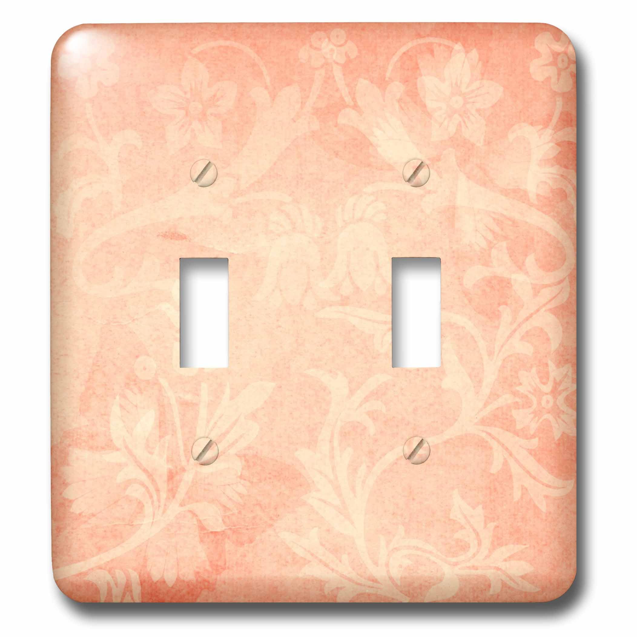 Flores doble interruptor estilo vintage placa decorativa pared 3dRose 43906