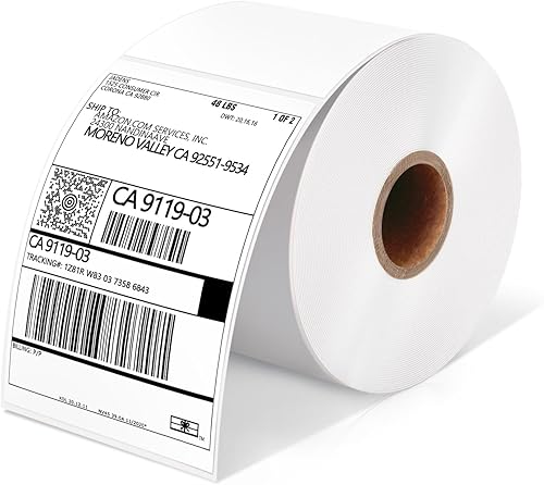 Etiquetas térmicas de envío: 350 hojas por rollo, 4 x 6 pulgadas, compatibles con impresoras Zebra, Brother, Rollo, JADENS, Nelko, Phemome, Polono,