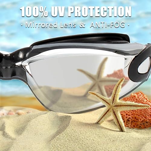 Miniatura 3 de EverSport Paquete de 2 gafas de natación antivaho para adultos, hombres, mujeres, jóvenes y niños