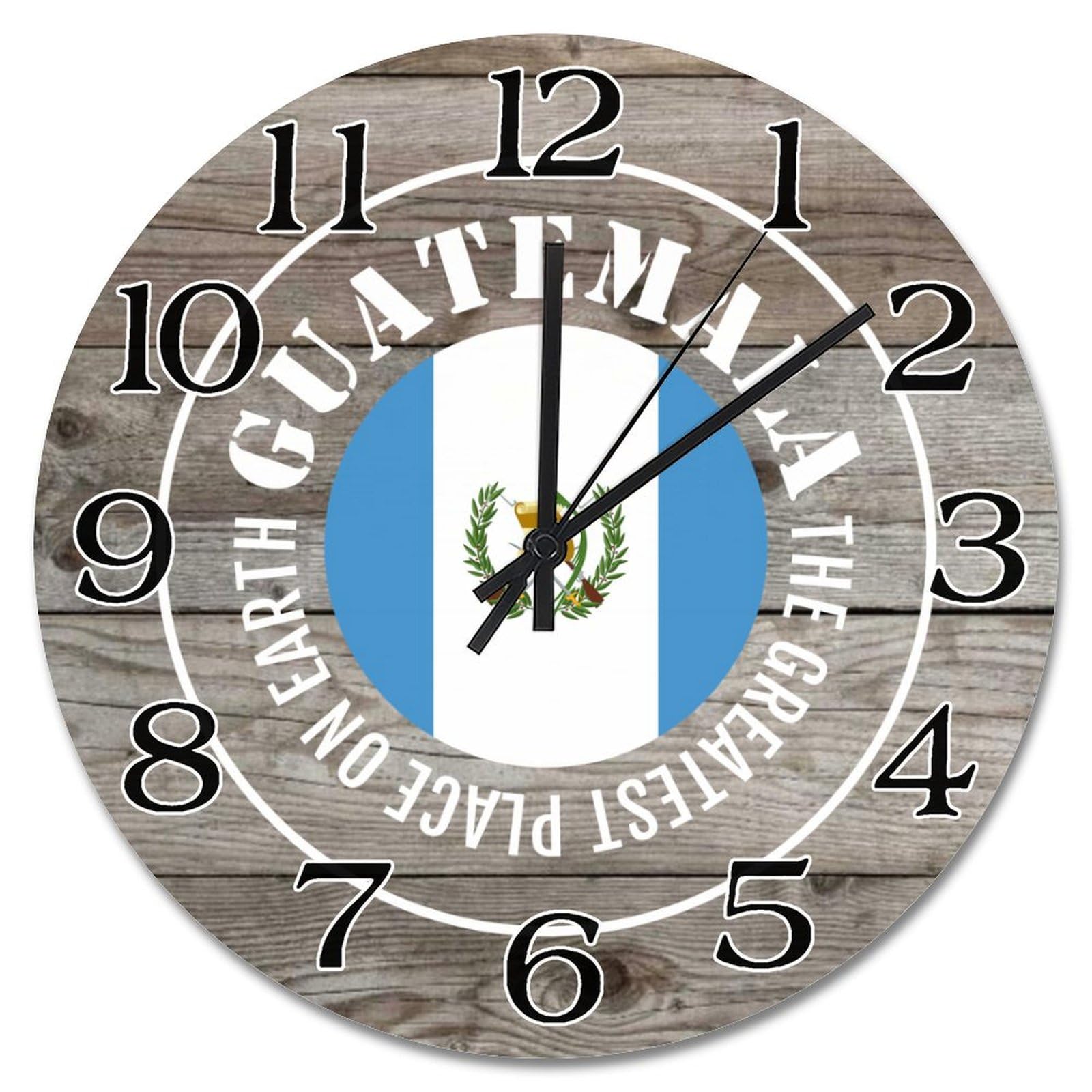 Horloge murale vintage Guatemala grand format 38,1 cm rétro