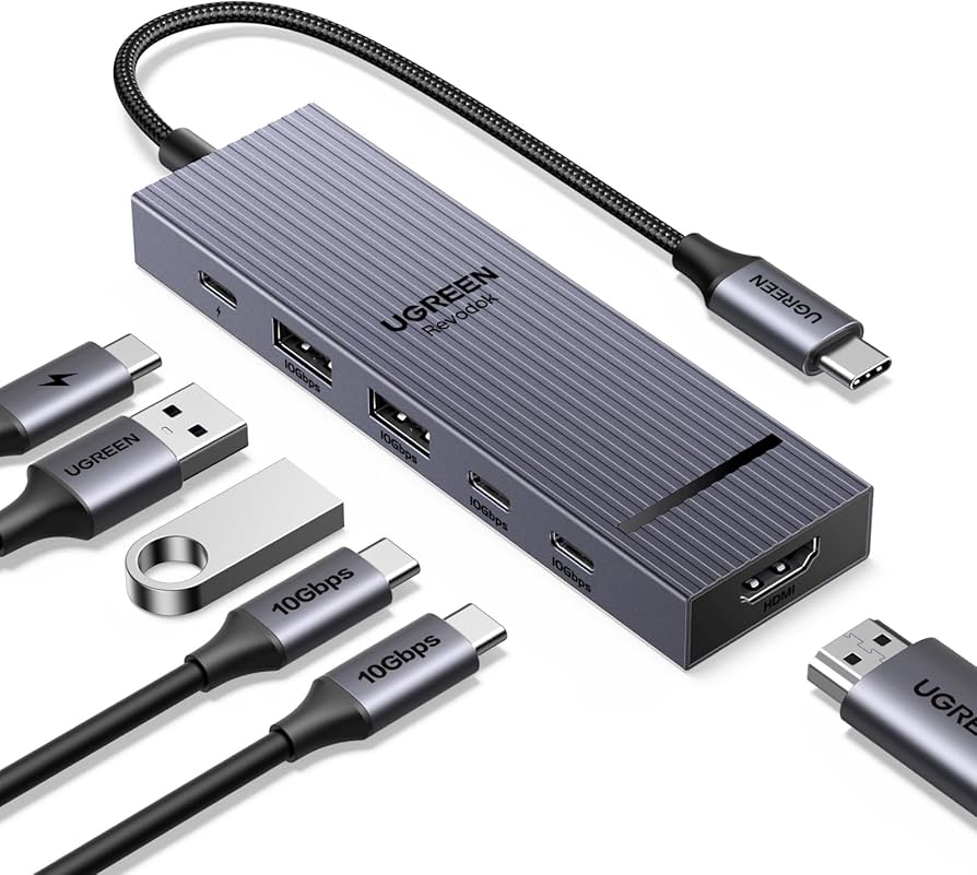 UGREEN RevoDock Pro 209 USBハブ Amazon | UGREEN Revodok USB-C ハブ 6in1 100W USB PD対応 4K
