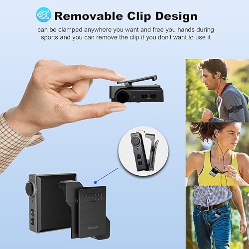 Miniatura 5 de Hmusic IEM - Auriculares estéreo de alta fidelidad + mini reproductor de música Mp3 de alta resolución, sonido de alta resolución sin pérdida para