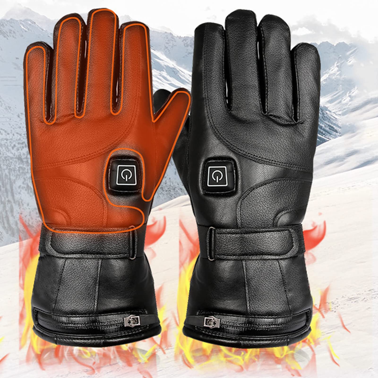 Gants de moto chauffants 3 niveaux température avec batterie 4000 mAh étanches
