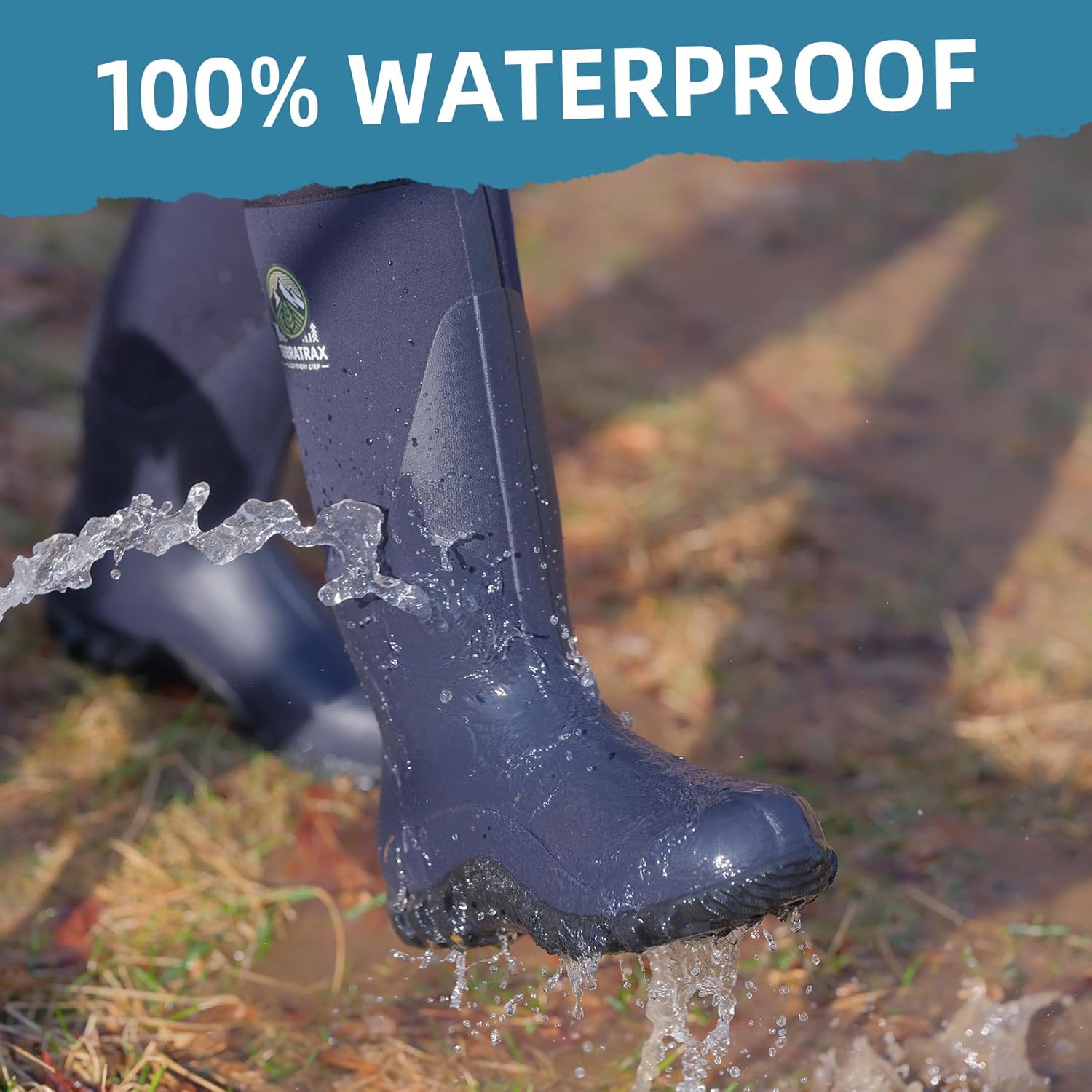 Men's Waterproof Rubber Boots, 6mm Neoprene Insulated Work Boots for Winter Snow & Mud - Durable Anti-Slip Rain Footwear for Farming, Hunting (Flexible Fit) - Image 6